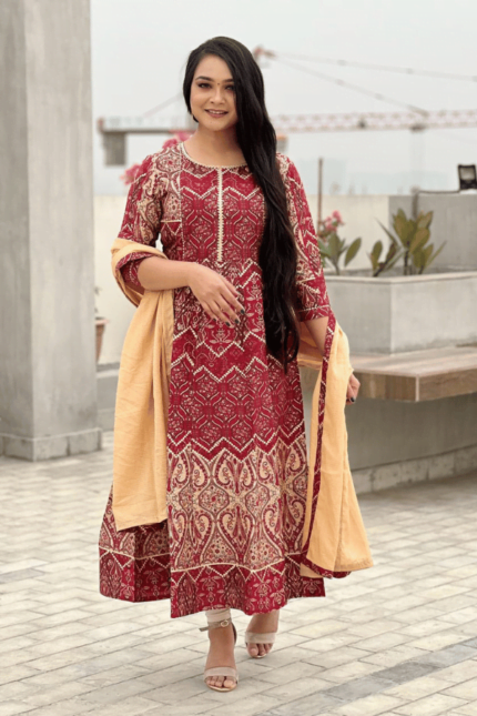 Exclusive Maroon Color Anarkoli-SK0014