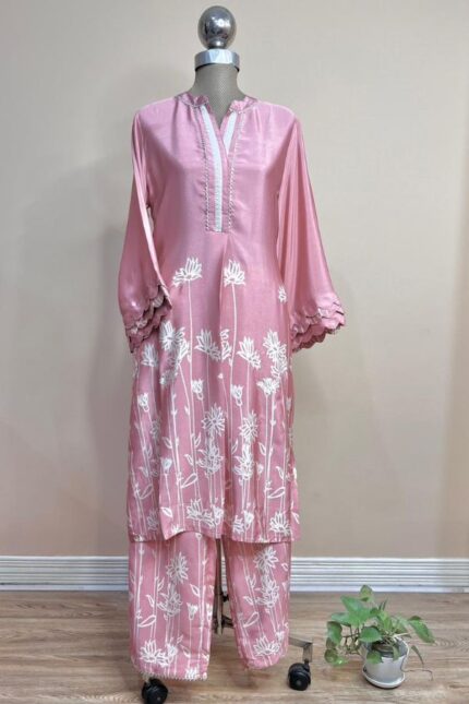 Stitched Salwar Kameez Suit – Peach