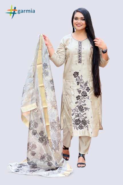 Grey & Black Salwar Kameez Suit – SK0099